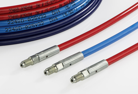 Högtrycksslang i olika tryckklasser